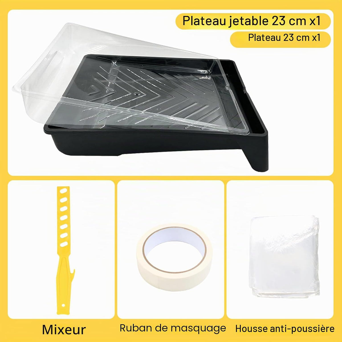 Kit de Peinture Complet 20 Pièces – Rouleaux 23 & 10 cm + Perche Télescopique 1,5 m - Shop Stone Creation