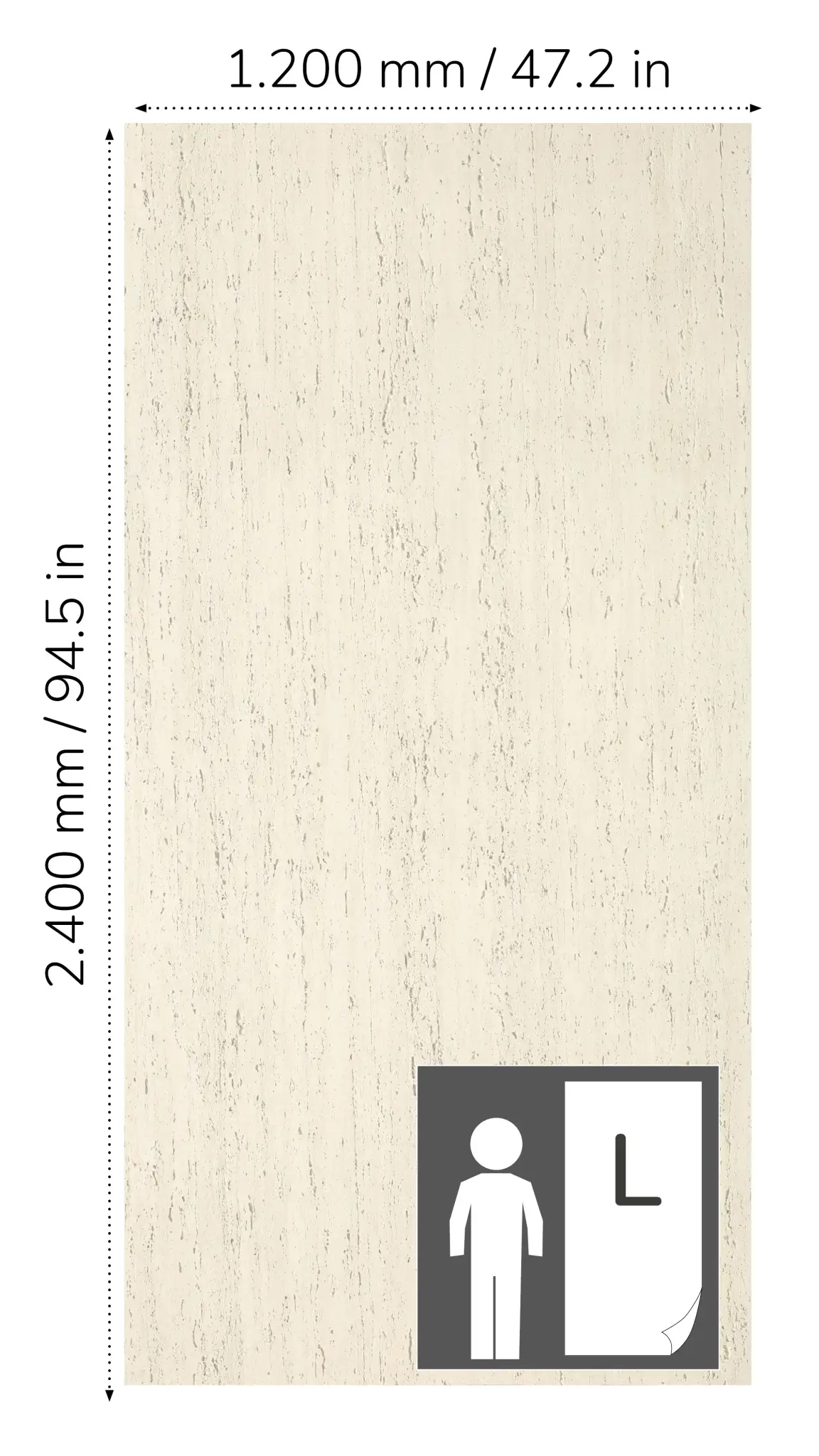 Feuille de pierre SC-22 Travertine Ravana – Revêtement Mural Effet Travertin Clair