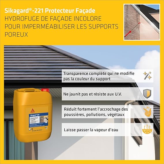 Sika Gard 225 – Hydrofuge Façade & Toiture