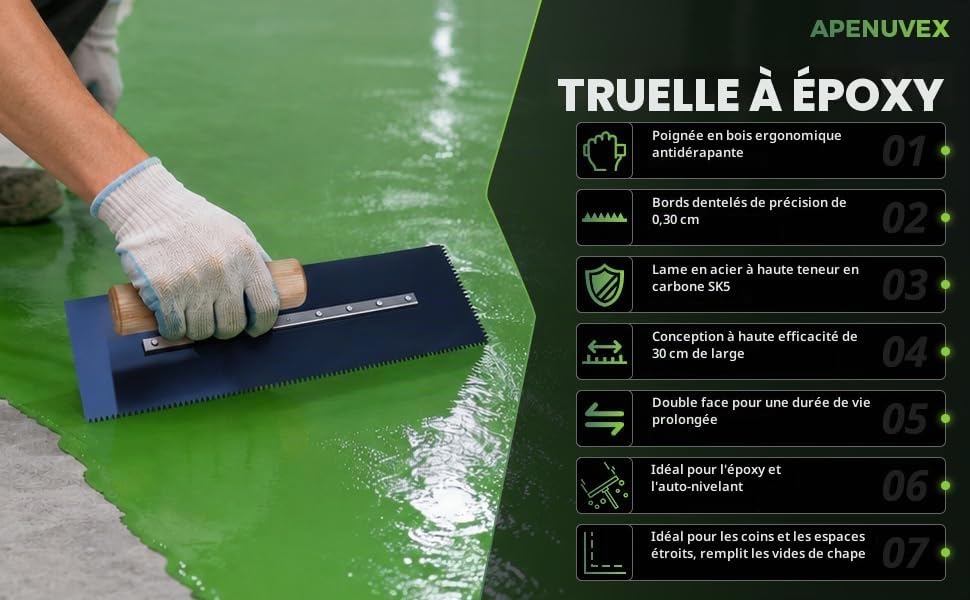 Kit Professionnel pour Sol Autonivelant & Résine Époxy – Rouleau Débulleur, Raclette, Chaussures à Pointes & Outils - Shop Stone Creation