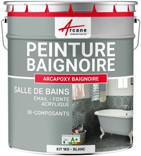 Peinture professionnelle baignoire, lavabo & receveur de douche – Résine époxy bi-composant – Imperméable & haute résistance