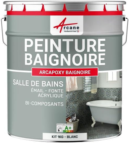 Peinture professionnelle baignoire, lavabo & receveur de douche – Résine époxy bi-composant – Imperméable & haute résistance