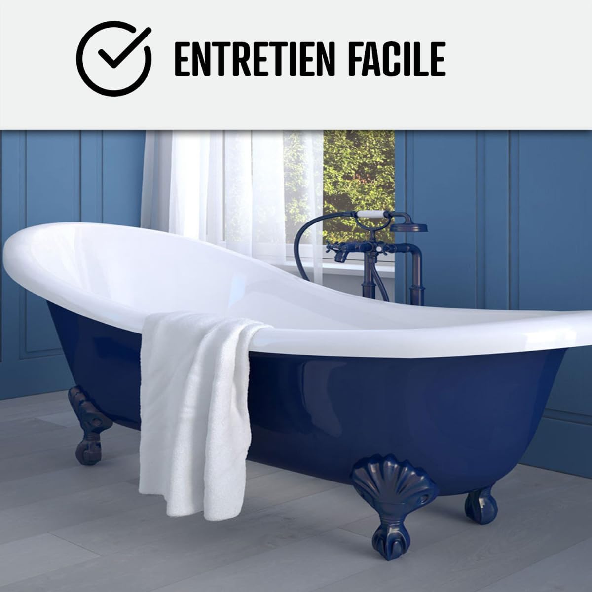 Peinture professionnelle baignoire, lavabo & receveur de douche – Résine époxy bi-composant – Imperméable & haute résistance