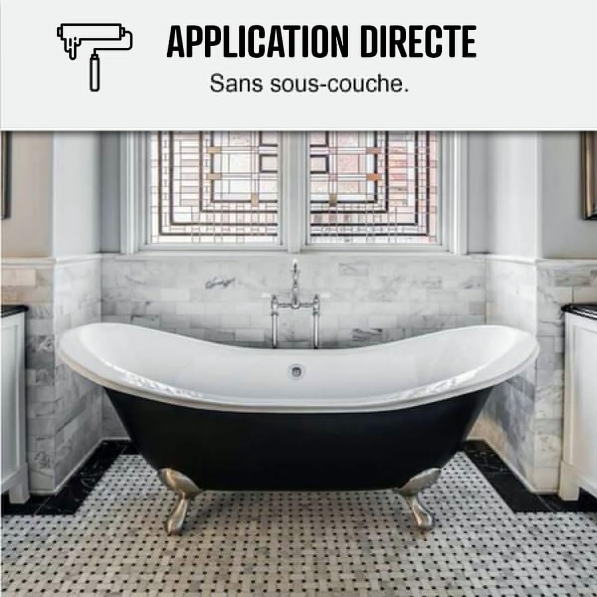 Peinture professionnelle baignoire, lavabo & receveur de douche – Résine époxy bi-composant – Imperméable & haute résistance