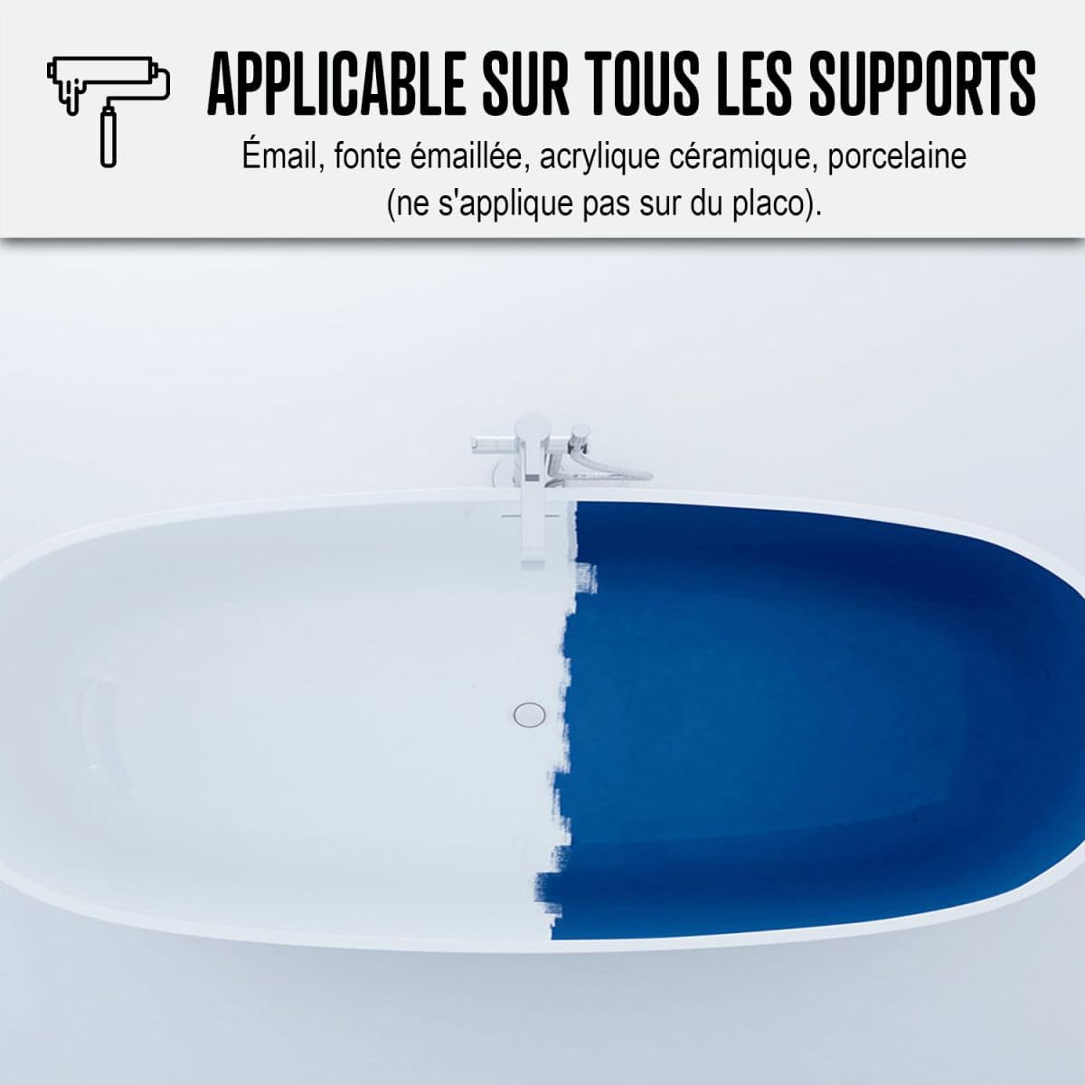 Peinture professionnelle baignoire, lavabo & receveur de douche – Résine époxy bi-composant – Imperméable & haute résistance