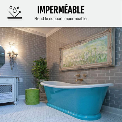 Peinture professionnelle baignoire, lavabo & receveur de douche – Résine époxy bi-composant – Imperméable & haute résistance