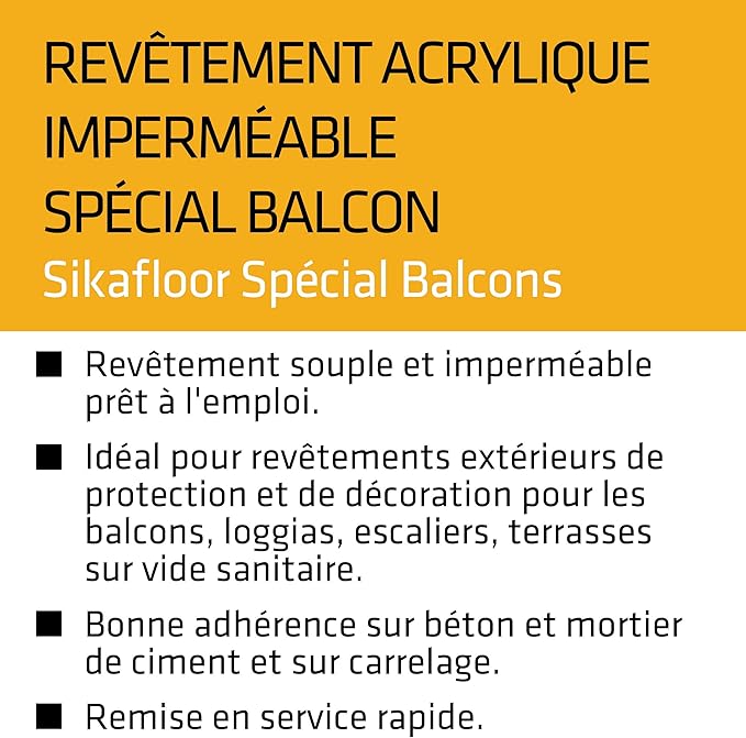 Sika Balcon – Revêtement sol extérieur imperméable (5 kg – RAL 7038) - Shop Stone Creation