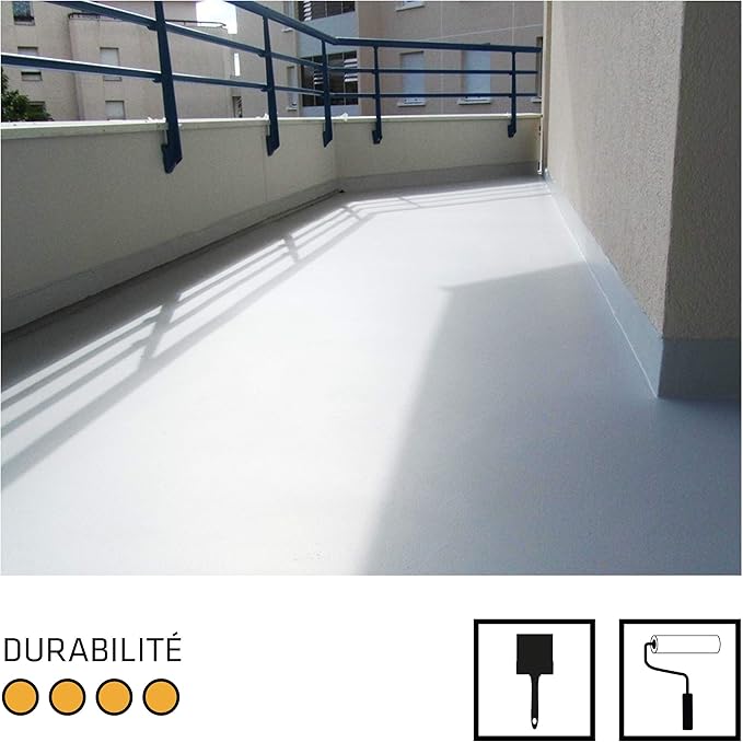 Sika Balcon – Revêtement sol extérieur imperméable (5 kg – RAL 7038) - Shop Stone Creation