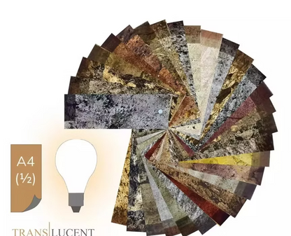 Nuancier feuille de pierre – Collection Translucide A4 - Shop Stone Creation