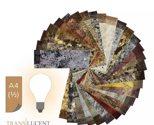Nuancier feuille de pierre – Collection Translucide A4 - Shop Stone Creation