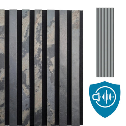 Panneau Acoustique en Pierre Naturelle Rustique – Ardoise Multicolore & Design Premium - Shop Stone Creation