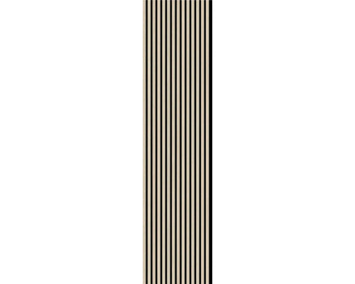 Panneau Acoustique Mural en Bois Chêne – Tasseaux MDF & Feutre Noir - Shop Stone Creation