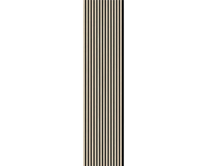 Panneau Acoustique Mural en Bois Chêne – Tasseaux MDF & Feutre Noir - Shop Stone Creation