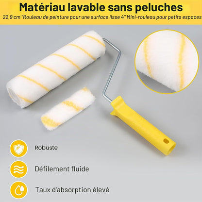 Kit de Peinture Complet 20 Pièces – Rouleaux 23 & 10 cm + Perche Télescopique 1,5 m - Shop Stone Creation