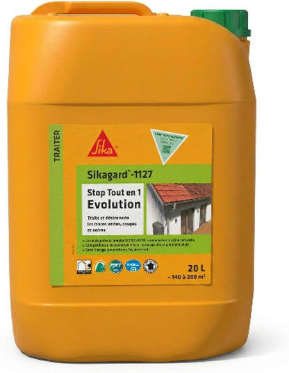 Sikagard-1127 Stop Tout en 1 Evolution – Nettoyant Extérieur Enzymatique – 5 L / 20 L - Shop Stone Creation