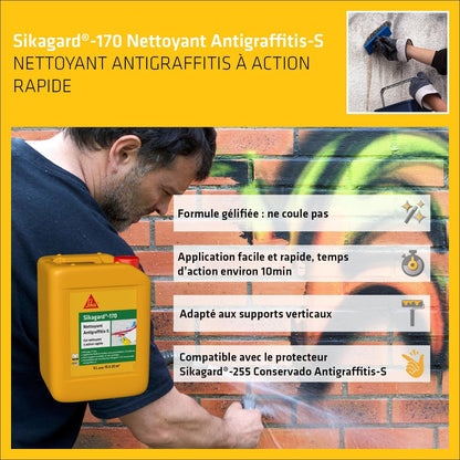 Sikagard-170 – Nettoyant Antigraffitis Professionnel à Action Rapide – 5 L - Shop Stone Creation