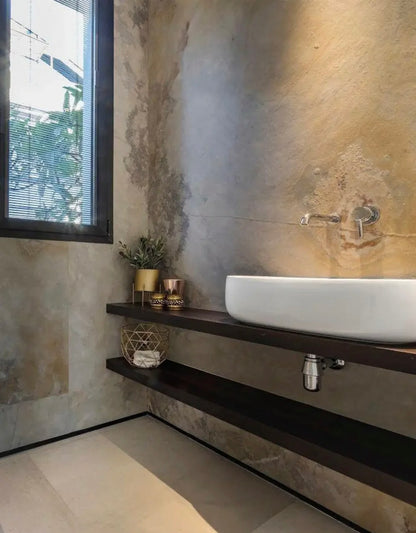Feuille de Pierre Naturelle BLANCO – Beige Clair, Gris & Nuances Minérales – Mur, Salle de Bain & Mobilier - Shop Stone Creation