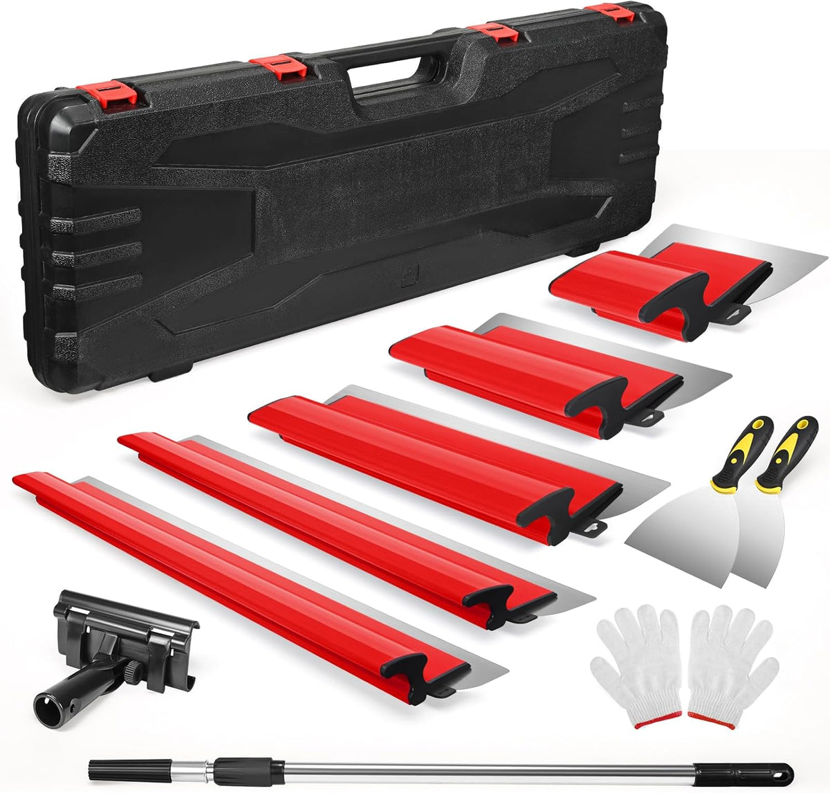 Kit Professionnel de Couteaux à Enduit & Lames de Lissage – 15 à 80 cm + Manche Télescopique & Mallette - Shop Stone Creation
