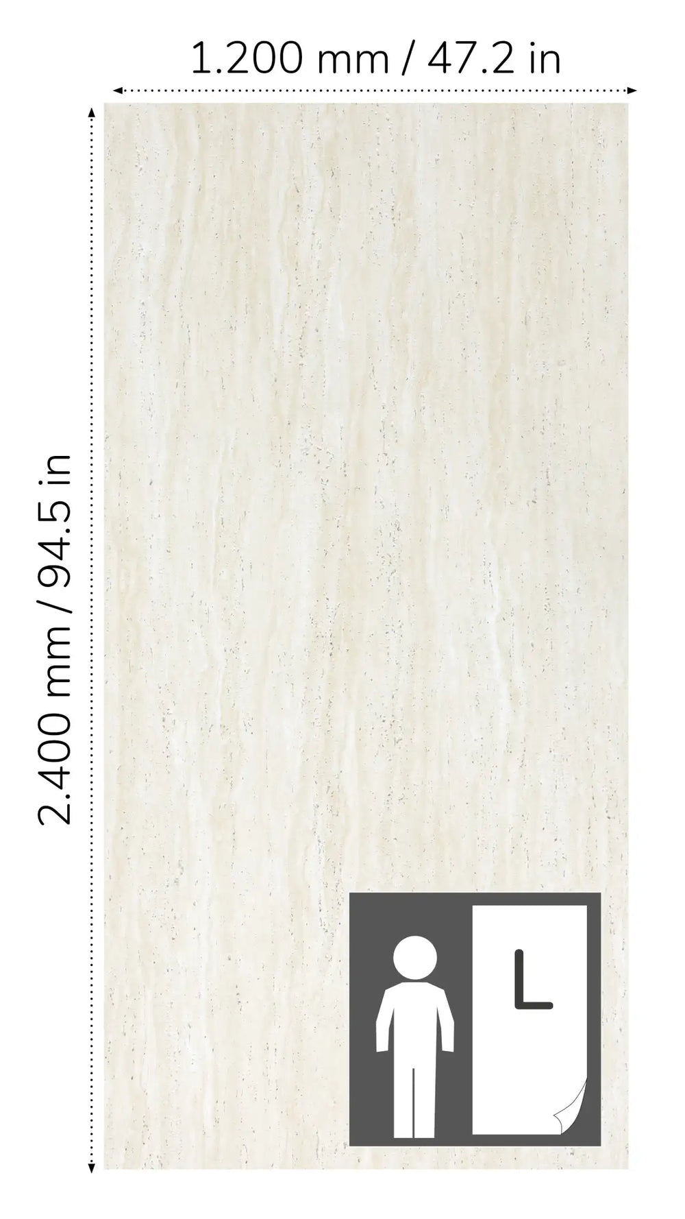 Feuille de pierre SC-21 Travertine Milan – Revêtement Mural Effet Travertin Beige - Shop Stone Creation