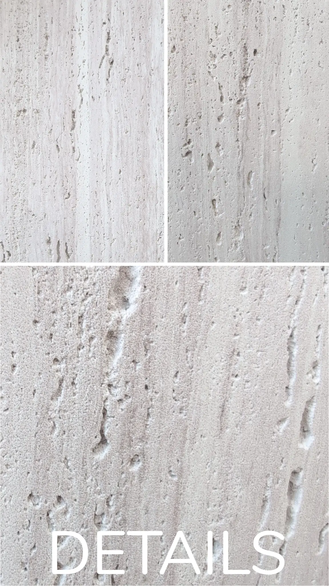 Feuille de pierre SC-23 Travertine Italian Grain – Revêtement Mural Effet Travertin Brun-Gris
