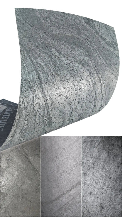 Feuille de Pierre Naturelle SILVER GREY – Gris Argenté & Mica – Mur, Salle de Bain & Mobilier - Shop Stone Creation