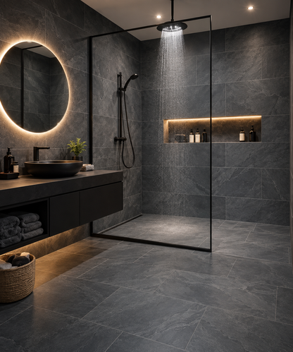 Feuille de Pierre Naturelle Autocollante Nero – Mur, Sol & Meuble – 30 × 60 cm – Pack 1,08 m² - Shop Stone Creation