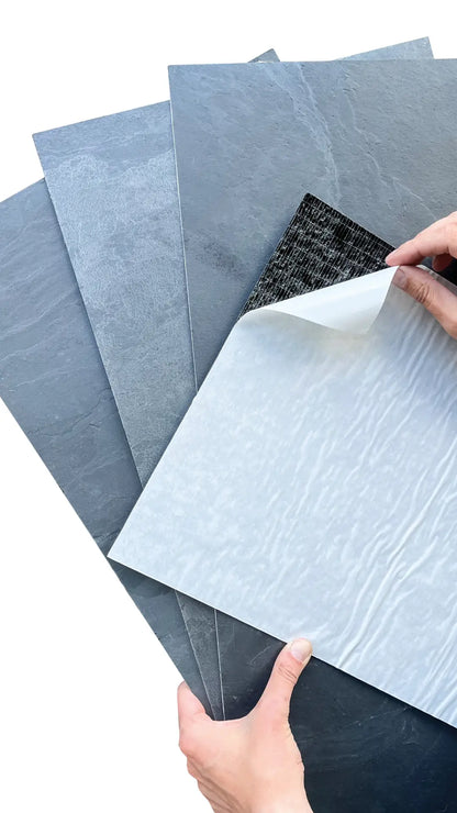 Feuille de Pierre Naturelle Autocollante Nero – Mur, Sol & Meuble – 30 × 60 cm – Pack 1,08 m² - Shop Stone Creation