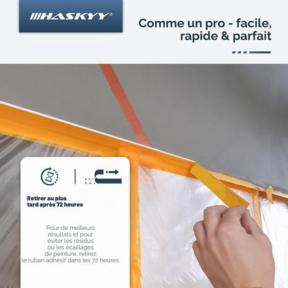 Ruban de Masquage Professionnel HASKYY Goldband 50 mm × 50 m – Peinture Intérieur & Extérieur – Lot de 10 - Shop Stone Creation