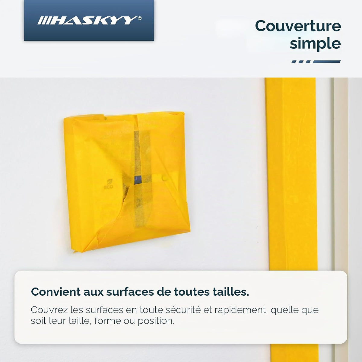 Ruban de Masquage Professionnel HASKYY Goldband 50 mm × 50 m – Peinture Intérieur & Extérieur – Lot de 10 - Shop Stone Creation