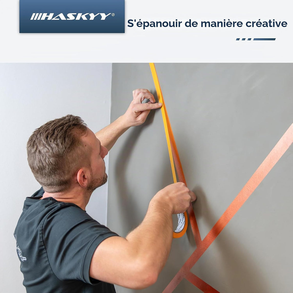 Ruban de Masquage Professionnel HASKYY Goldband 50 mm × 50 m – Peinture Intérieur & Extérieur – Lot de 10 - Shop Stone Creation