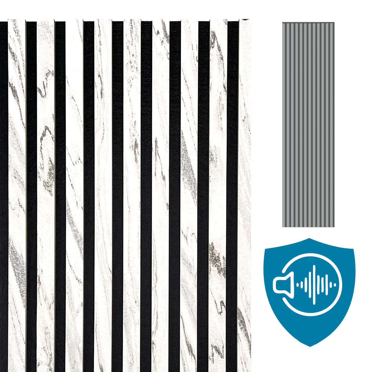 Panneau Acoustique en Feuille de Pierre Naturelle Arctic White – Design Premium & Haute Absorption Acoustique - Shop Stone Creation