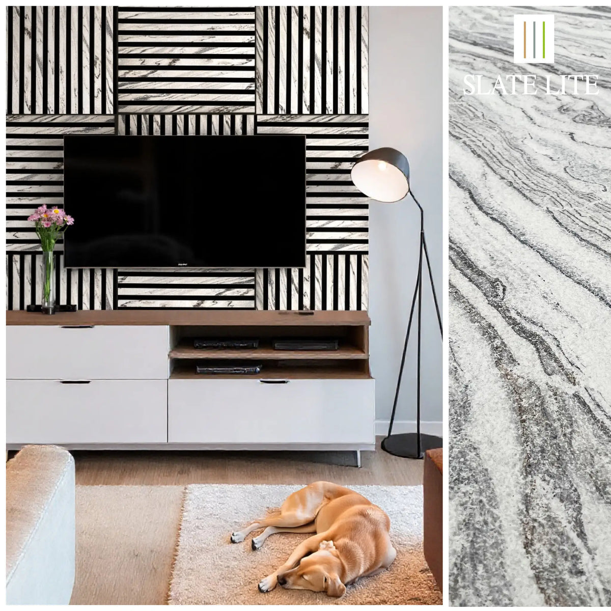 Panneau Acoustique en Feuille de Pierre Naturelle Arctic White – Design Premium & Haute Absorption Acoustique - Shop Stone Creation