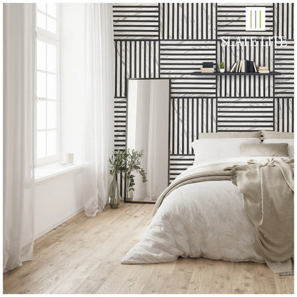 Panneau Acoustique en Feuille de Pierre Naturelle Arctic White – Design Premium & Haute Absorption Acoustique - Shop Stone Creation