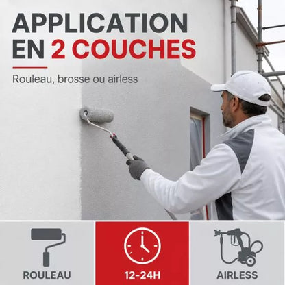 Peinture Professionnelle Façade Acrylique Haute Résistance – Imperméabilisante & Anti-Microfissures (Copie) - Shop Stone Creation