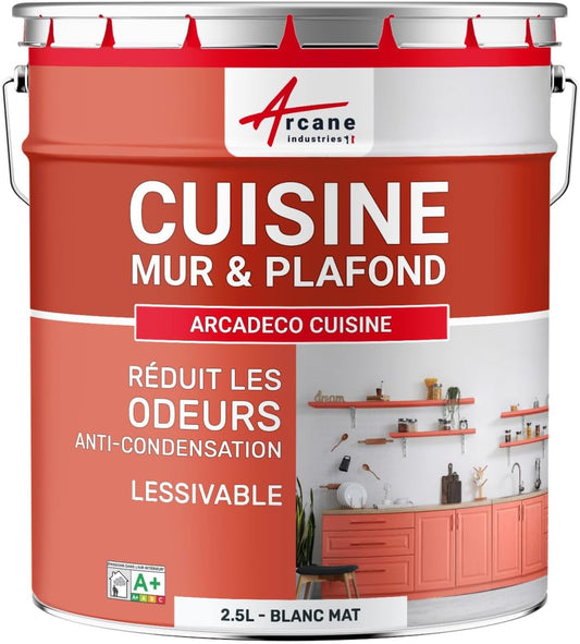 Peinture cuisine professionnelle anti-odeur & anti-condensation – Lessivable – Anti-moisissure – Murs & plafonds - Shop Stone Creation