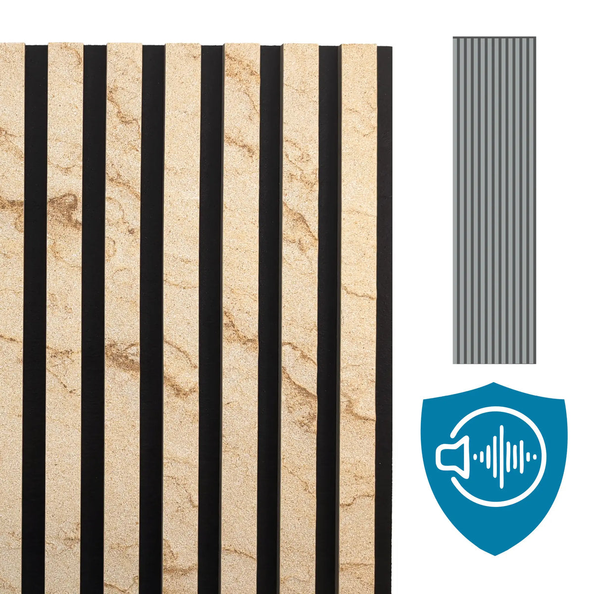 Panneau Acoustique en Feuille de Pierre Naturelle Silvia Wild – Design Premium & Haute Absorption Acoustique - Shop Stone Creation