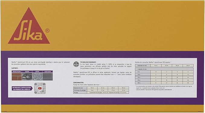SikaMur InjectoCream 100 – Kit Traitement contre les remontées capillaires