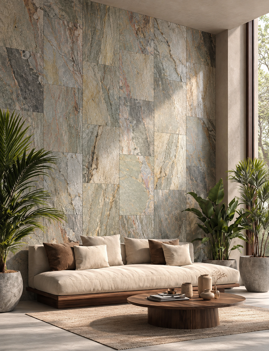 Feuille de Pierre Naturelle Autocollante Burning Forest – Mur, Sol & Meuble – 30 × 60 cm – Pack 1.08 m² - Shop Stone Creation