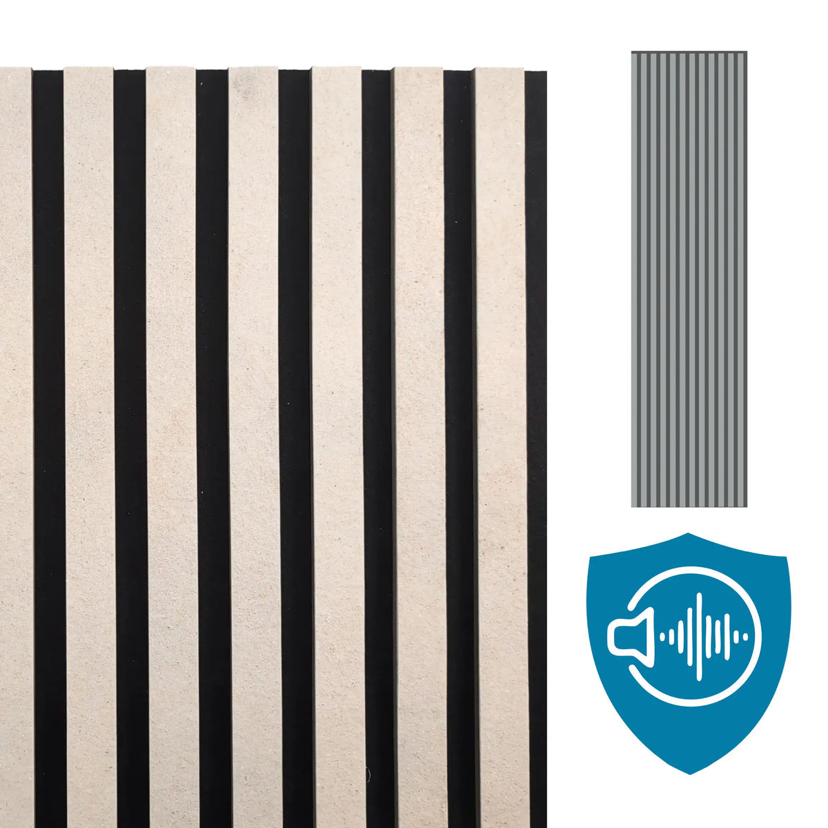 Panneau Acoustique en Feuille de Pierre Naturelle Clear White – Design Premium & Haute Absorption Acoustique - Shop Stone Creation