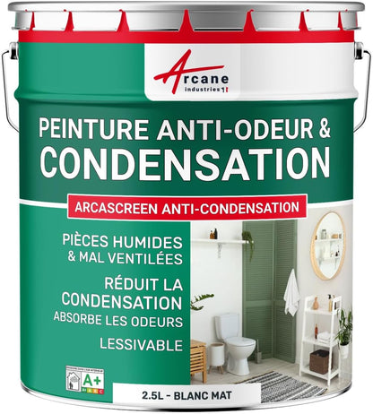 Peinture professionnelle anti-condensation & anti-odeur – Pièces humides – Lessivable – Anti-moisissure – Murs & plafonds