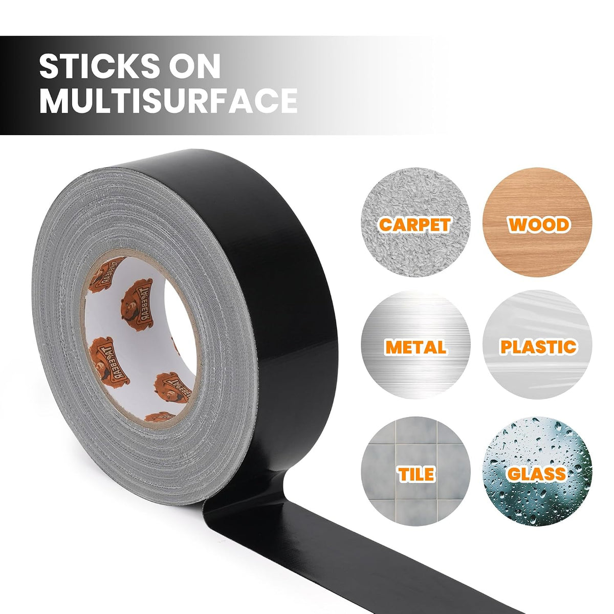 Duct Tape Professionnel Heavy Duty – Ruban Toilé Renforcé Noir 48 mm × 32 m – Lot de 12 - Shop Stone Creation