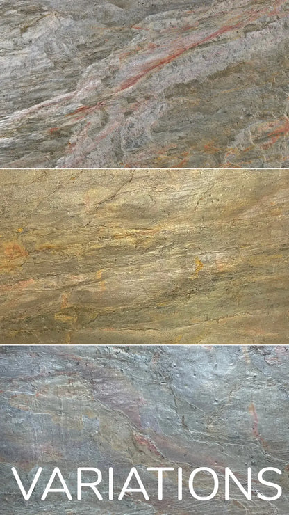 Feuille de Pierre Naturelle BURNING FOREST – Rouge, Brun & Nuances Multicolores – Mur, Salle de Bain & Mobilier - Shop Stone Creation