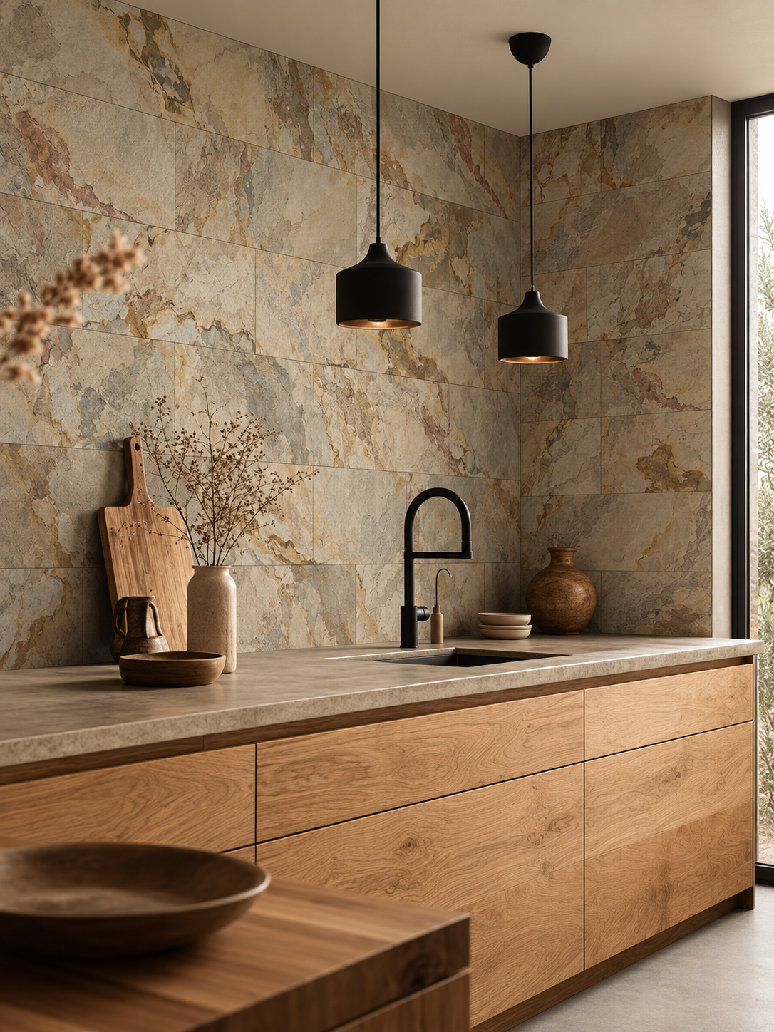Feuille de Pierre Naturelle Autocollante Falling Leaves – Mur, Sol & Meuble – 30 × 60 cm – Pack 1.08 m² - Shop Stone Creation
