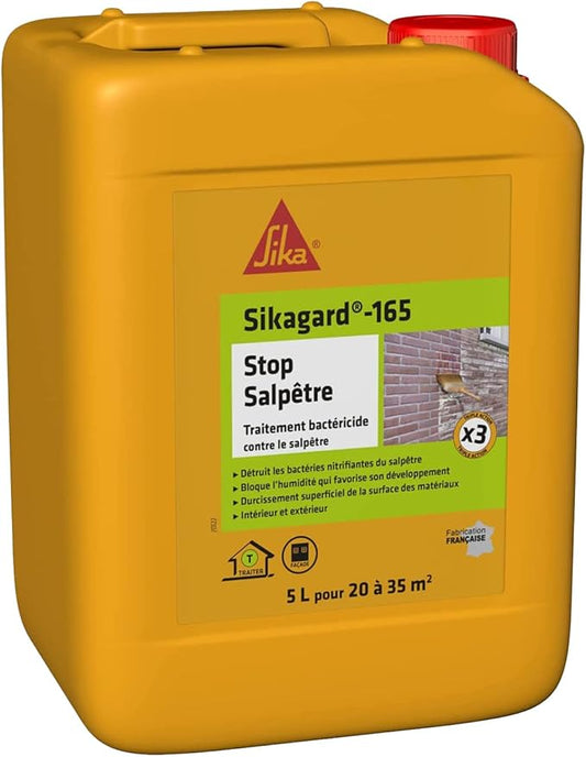 Sikagard-165 Stop Salpêtre – Traitement Anti-Salpêtre & Humidité – Intérieur / Extérieur (5L) - Shop Stone Creation