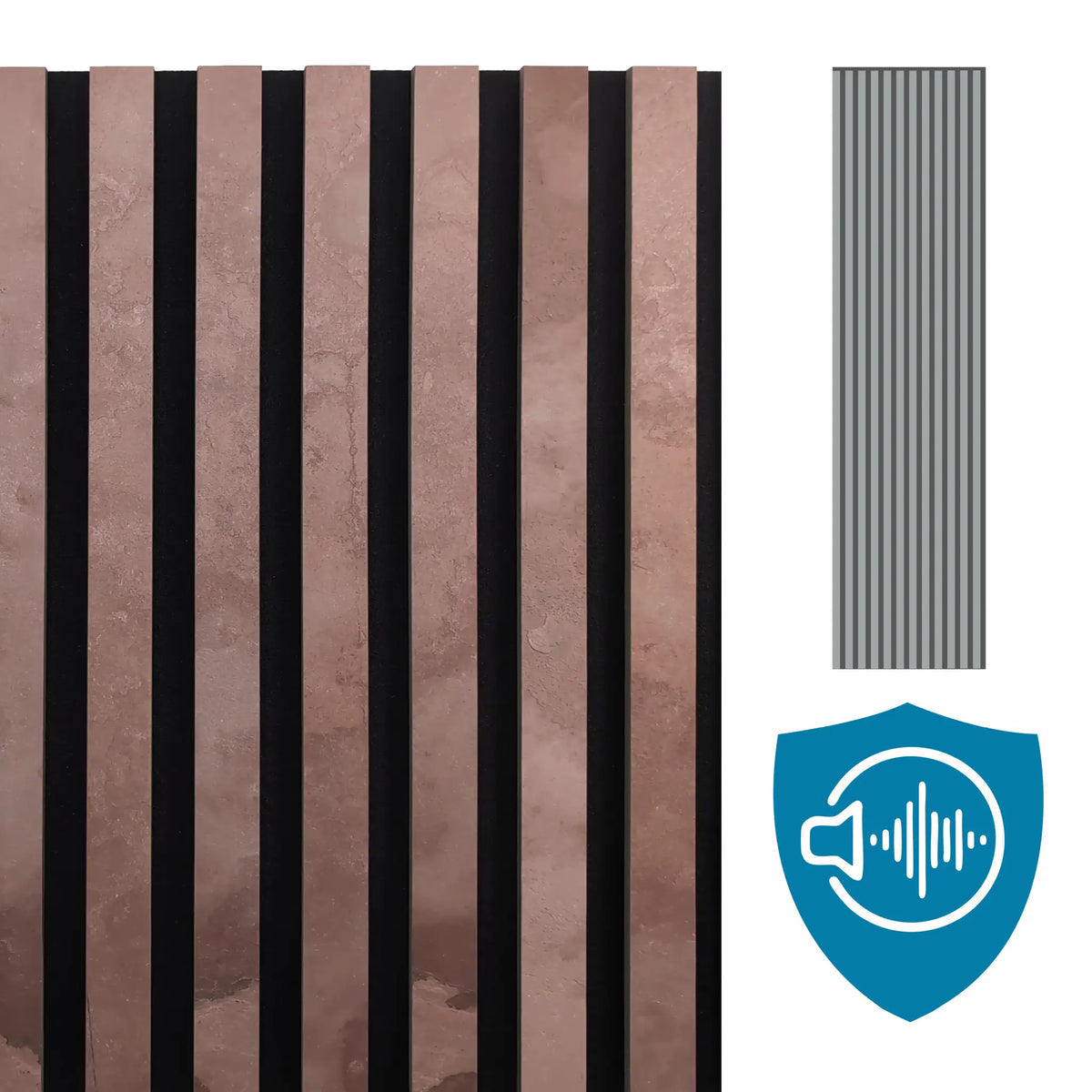 Panneau Acoustique en Feuille de Pierre Naturelle Terra Rosso – Design Premium & Haute Absorption Acoustique - Shop Stone Creation