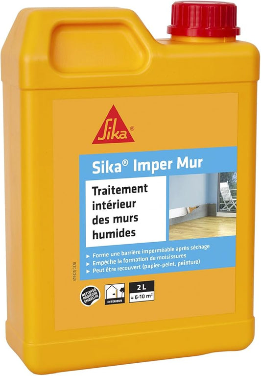 Sika Imper Mur – Traitement Anti-Humidité & Anti-Salpêtre – Résine Mur Intérieur (2L) - Shop Stone Creation