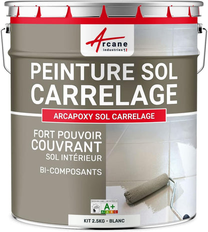 Peinture professionnelle sol carrelage – Résine époxy bi-composant – Imperméable & haute résistance