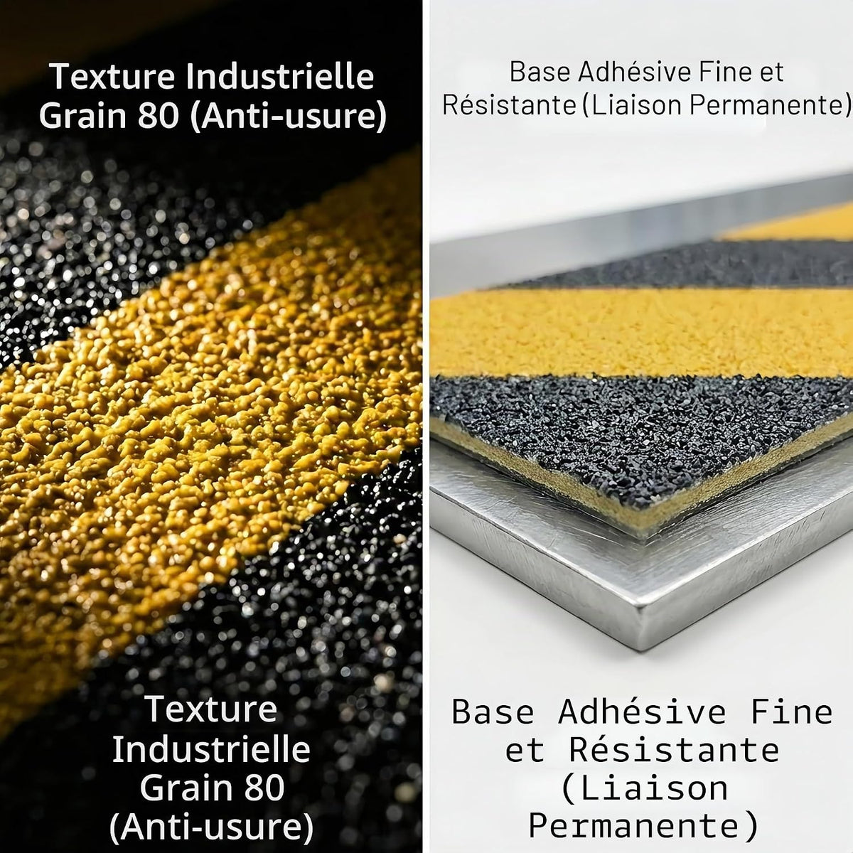 Ruban Antidérapant Professionnel Noir & Jaune – 50 mm × 10 m – Intérieur & Extérieur - Shop Stone Creation