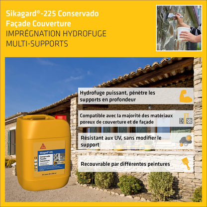 Sika Gard 225 – Hydrofuge Façade & Toiture