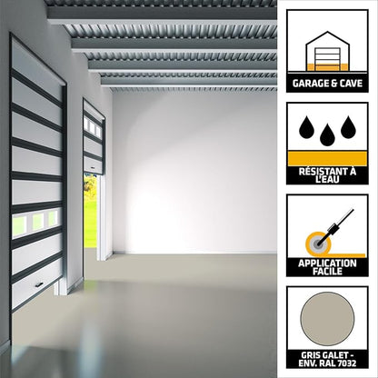SIKA – Peinture de sol intérieur spécial garage – Sikafloor Garage Gris Silex (Proche RAL 7032) – Résine Epoxy – Bonne adhérence multi-supports – 6kg - Shop Stone Creation